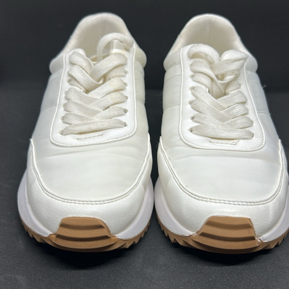 White cream Sneakers with Tan Soles - Picture 4 of 10